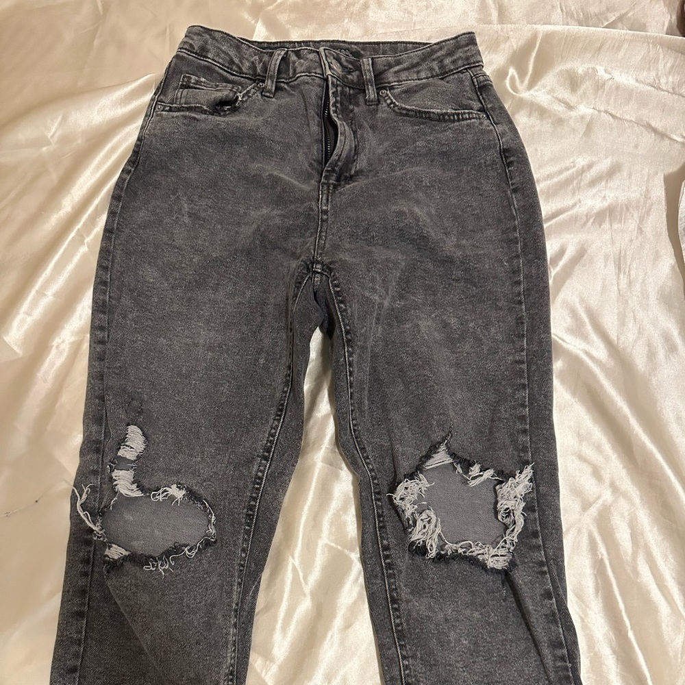 distressed mom jeans